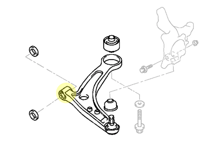 Whiteline Front Control Arm Lower Inner Bushings for Evo 7/8/9/X (W0593) - Image 3