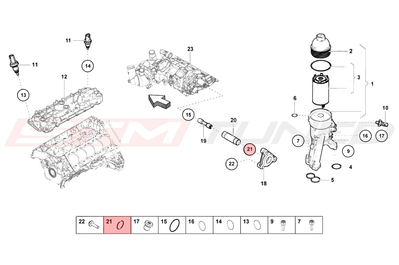 Audi OEM Oil Pump Pipe Oring 27mm for R8 Huracan Gallardo (N90460801) - Image 4