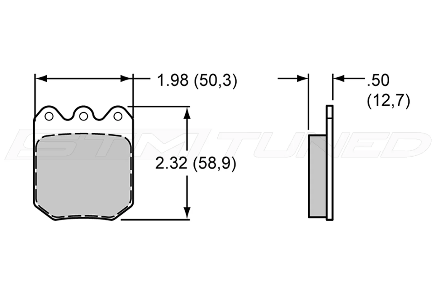 Wilwood Brake Pads PolyMatrix E for STM Rear Drag Brake Kit (150-28-6812K) - Image 5
