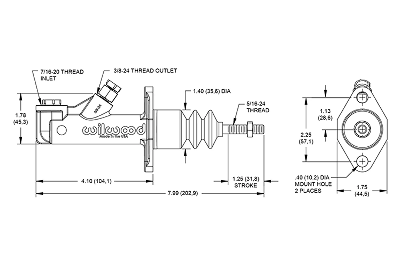 Wilwood GS Compact Remote Master Cylinder (260-15091) - Image 5