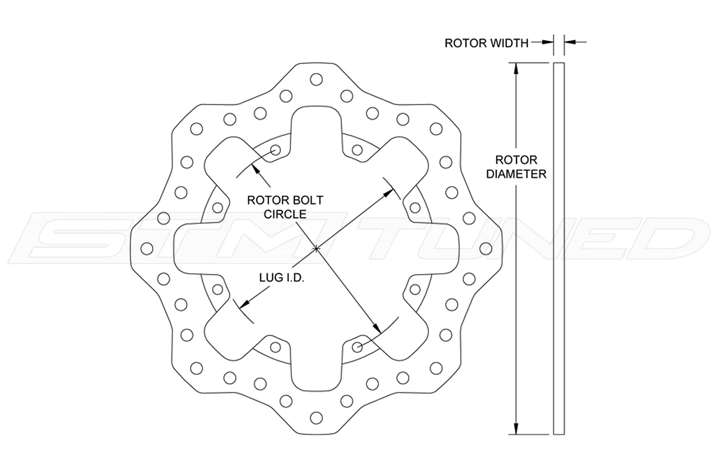 Wilwood Scalloped Rotor for STM Rear Drag Brakes (160-9772) - Image 3