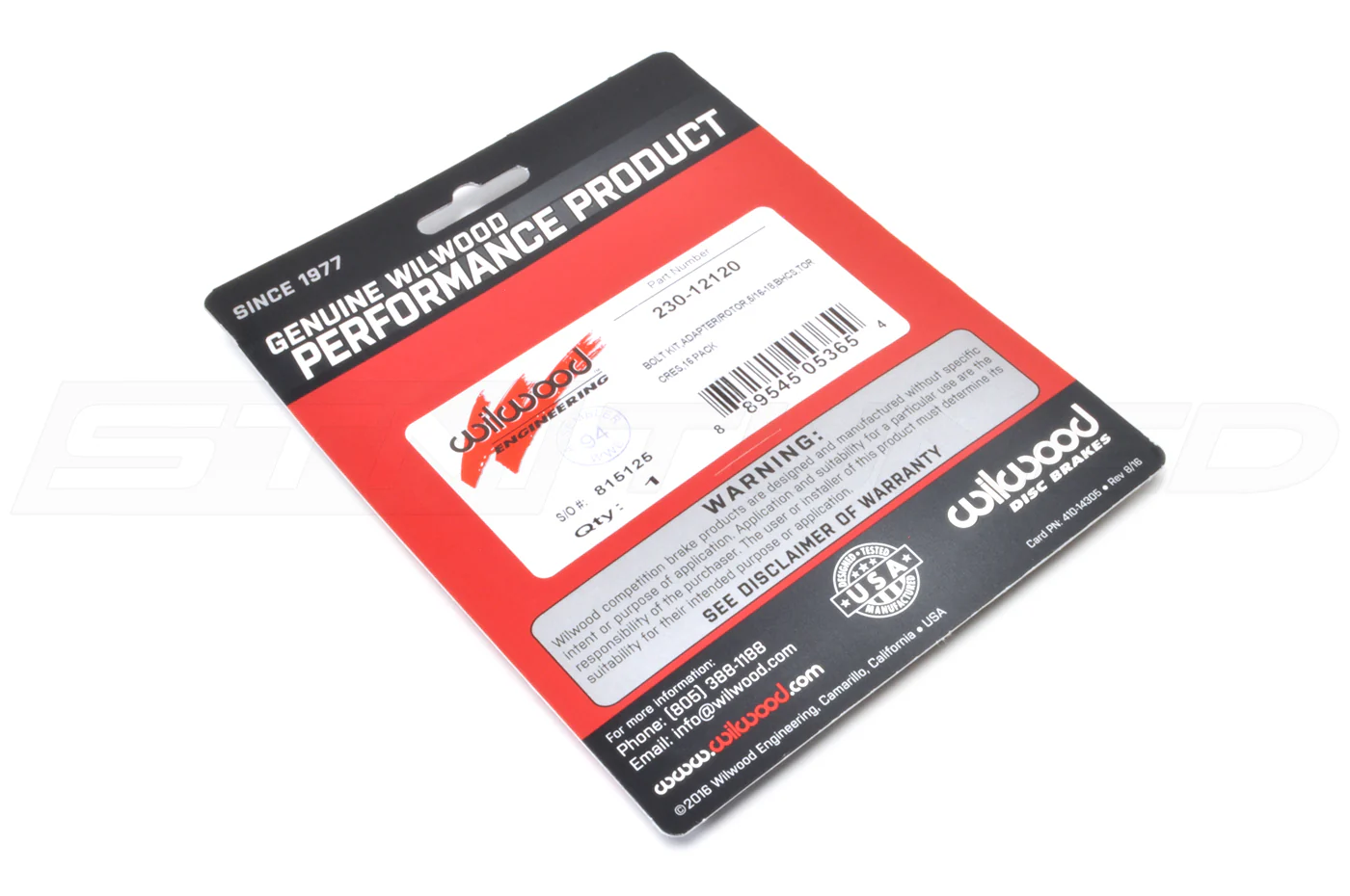 Wilwood Rotor Bolt Kit 5/16-18 Torx (230-12120) - Image 2