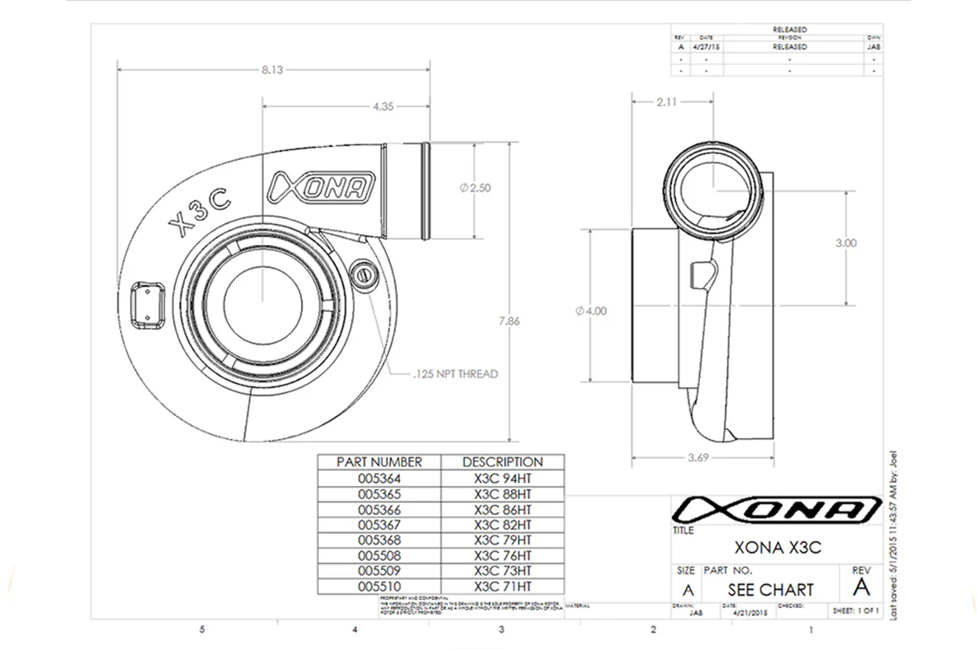 Xona X2B Standard Rotation Turbo 450-740HP (XRC5764S) - Image 4
