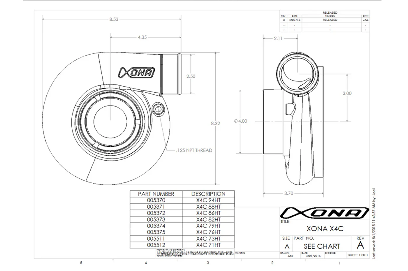 Xona X2B Standard Rotation Turbo 700-1000HP (XRE6564S) - Image 5
