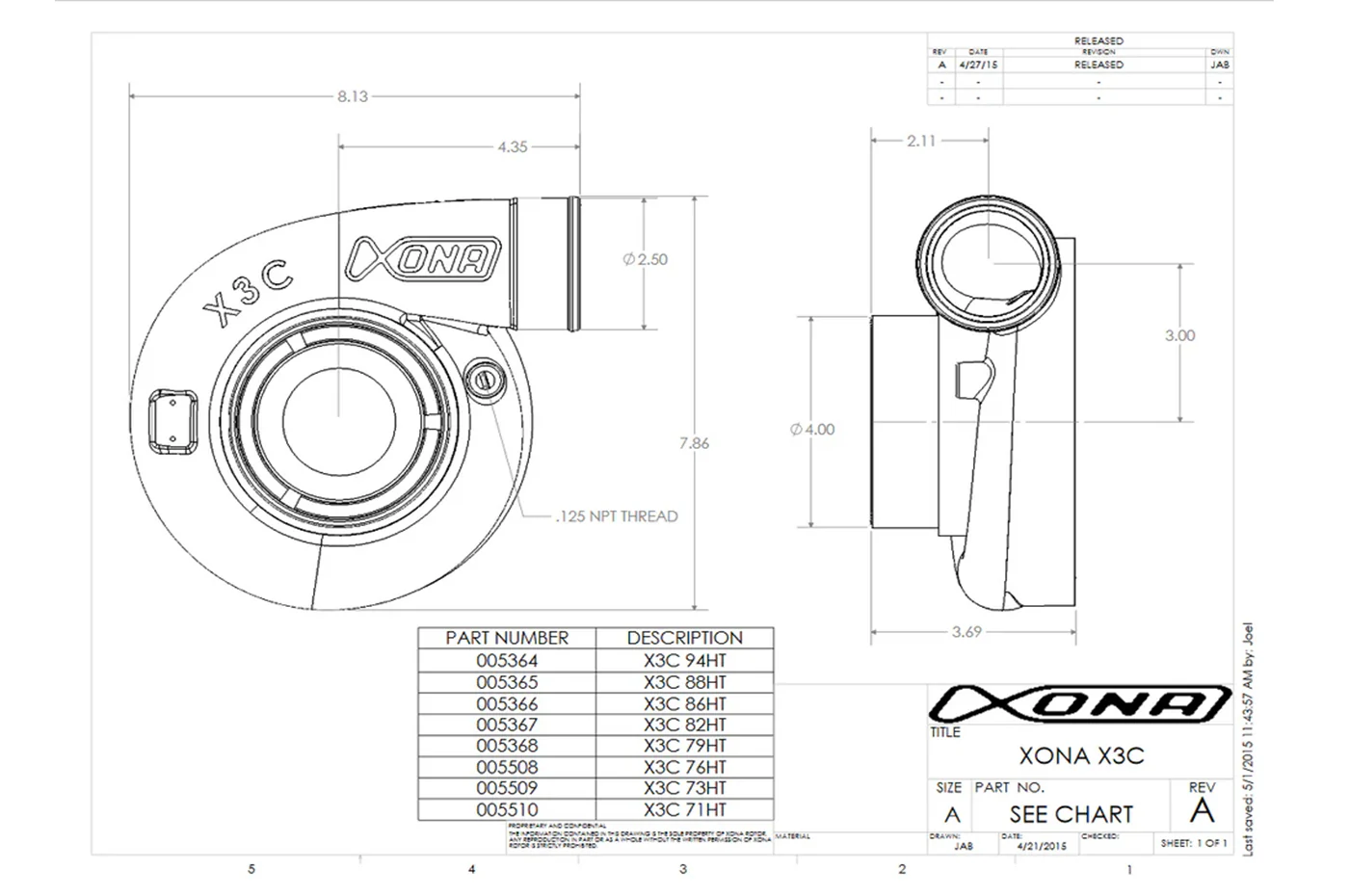 Xona X2B Standard Rotation Turbo 750-1200HP (XRE7169S) - Image 5